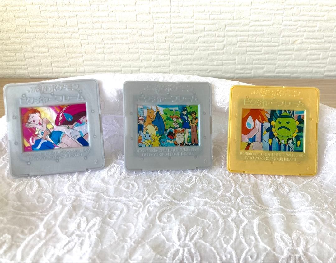 Meiji ポケモン ピクチャーフレーム 3点 #カスミ、ピカチュウ、リザードン