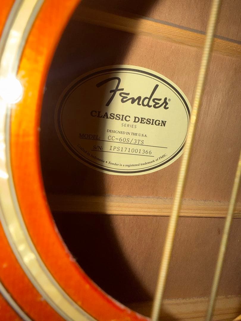 美品　Fender サンバースト　アコースティックギター