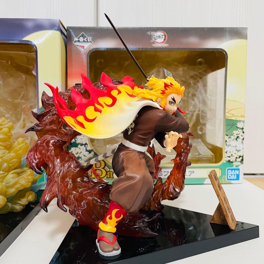 一番くじ 鬼滅の刃黎明に刃を持て B賞　獄杏寿郎　C賞　猗高座　フィギュアセット