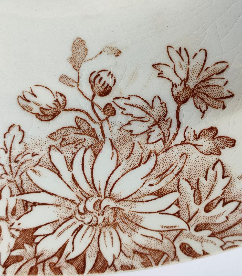 希少　美品　ジアン　FLEURS D'AUTOMN　マロン　フランスアンティーク