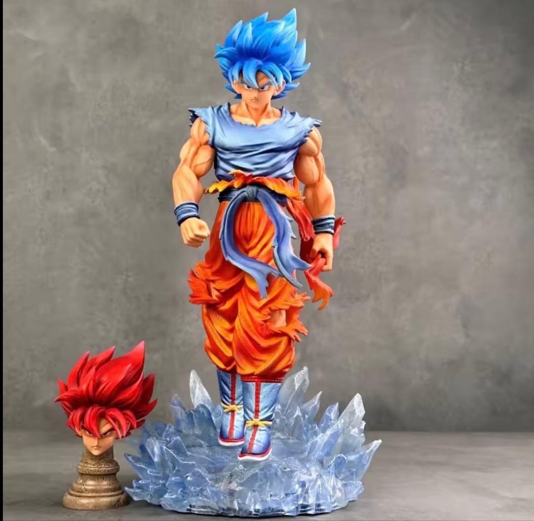 た*！様 ドラゴンボール ガレージキット 孫悟空 超サイヤ人ブルー スーパーサイ