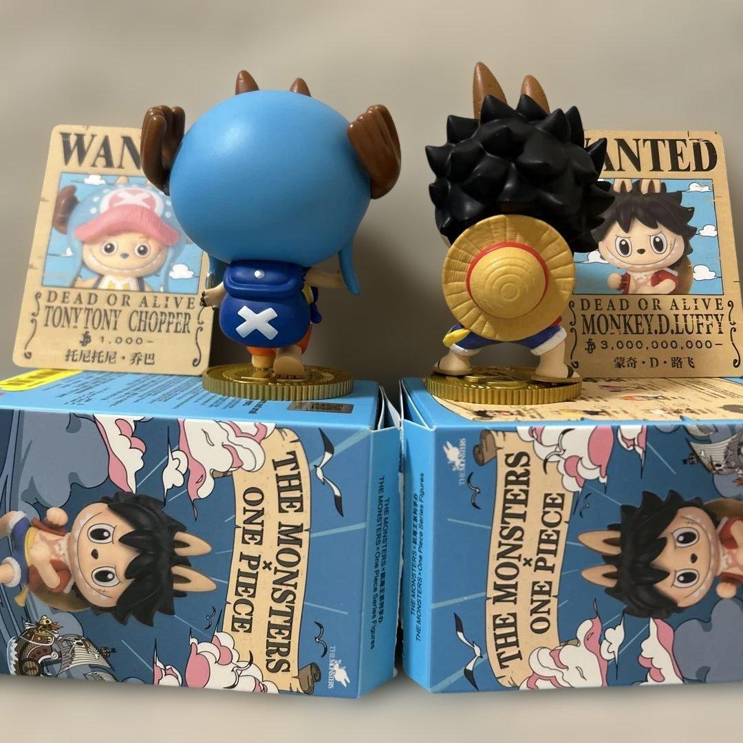 ONEPIECE×LABUBUコラボフィギュアPOPMARTルフィとチョッパー