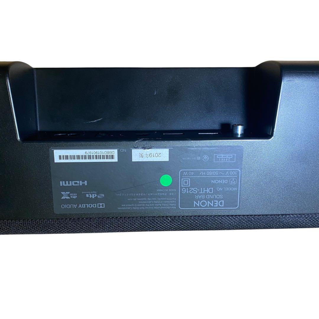 美品✨DENON サブウーハー内蔵サウンドバー DHT-S216 リモコン付き❗️