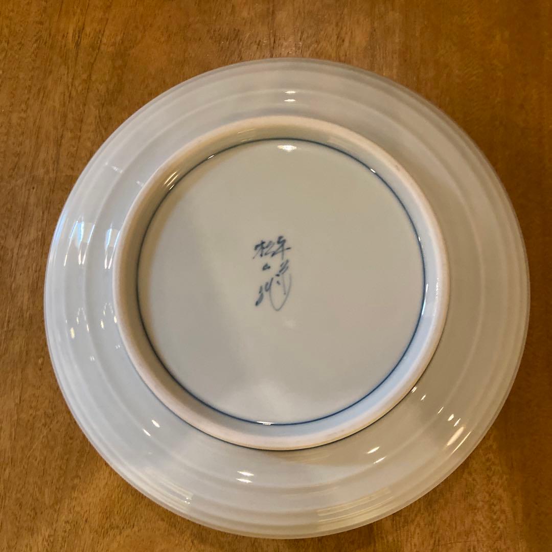 三河内焼平戸松山唐子鉢皿