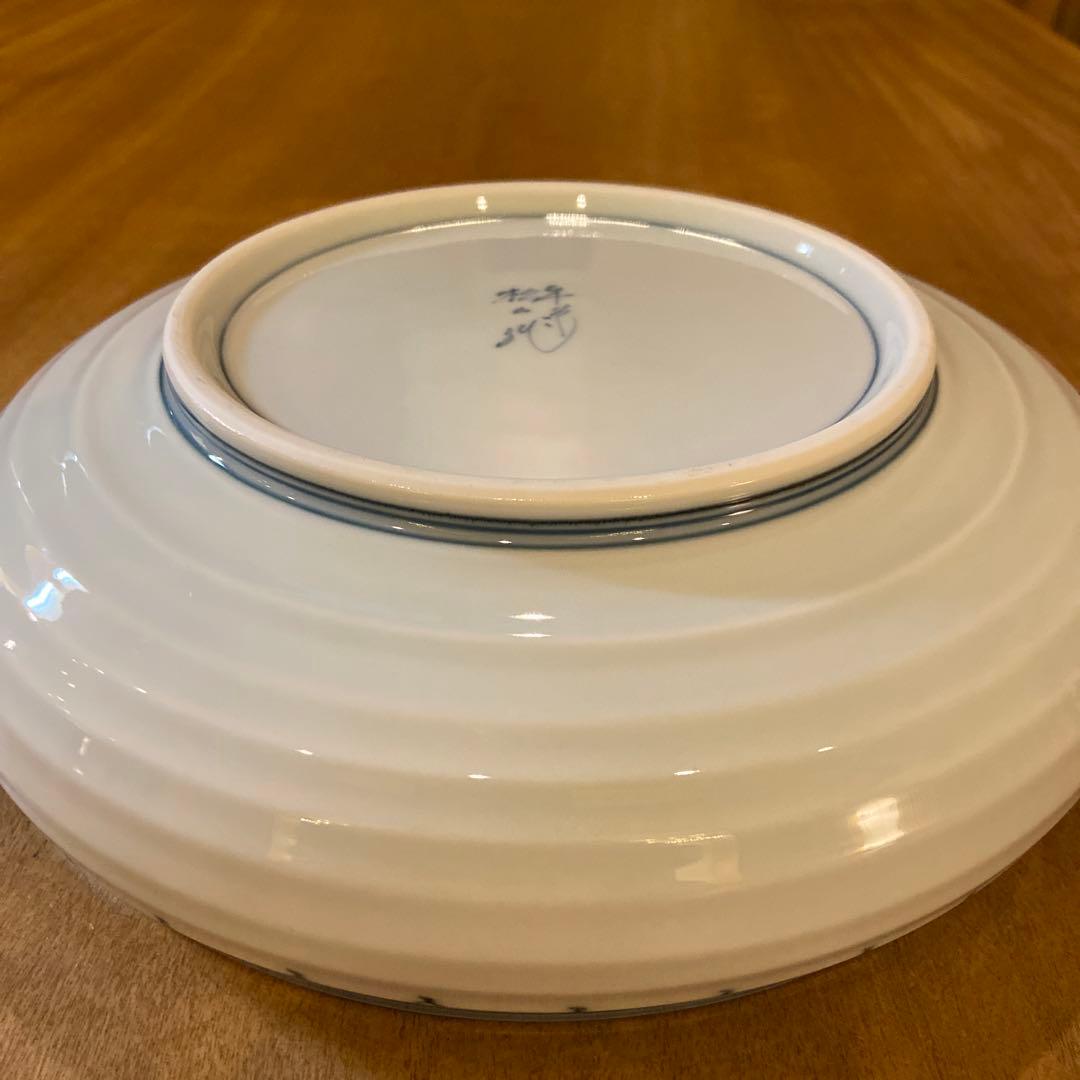 三河内焼平戸松山唐子鉢皿