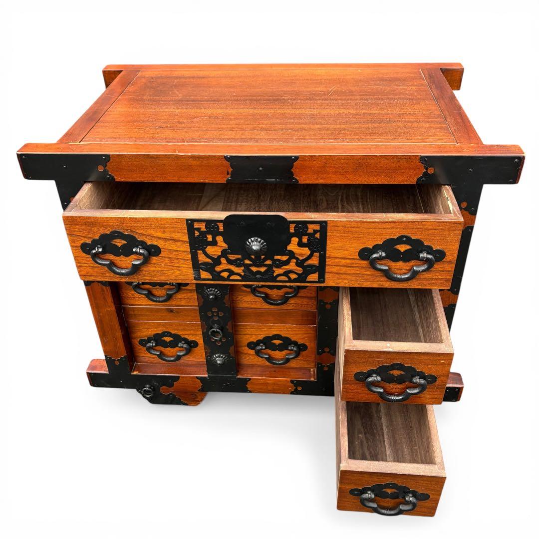 和箪笥 車箪笥 民芸家具 時代箪笥 鉄金具 和モダン アンティーク風 収納家具