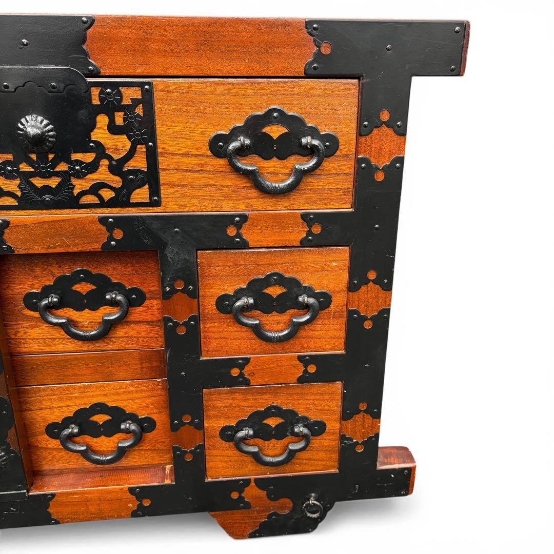 和箪笥 車箪笥 民芸家具 時代箪笥 鉄金具 和モダン アンティーク風 収納家具