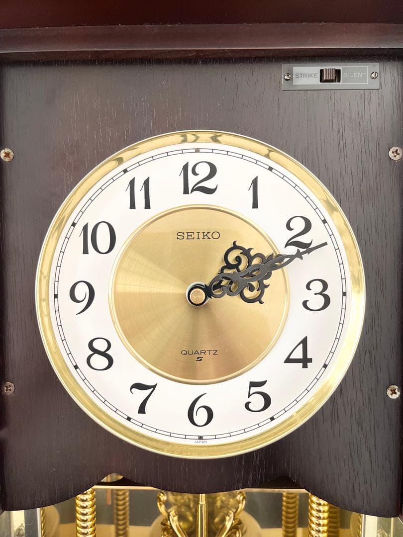 SEIKO セイコー 掛時計 木製 昭和レトロ アンティーク QB550B
