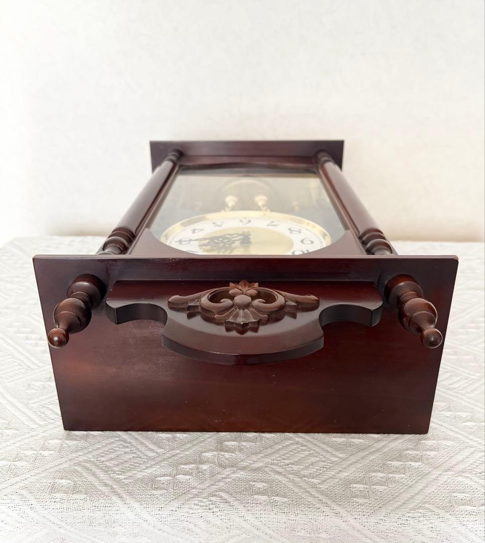 SEIKO セイコー 掛時計 木製 昭和レトロ アンティーク QB550B