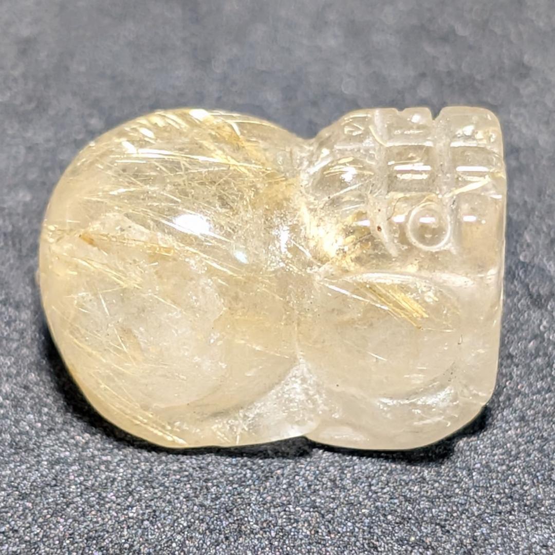 一点物 存在感がすごい タイチンルチル 貔貅 ヒキュウ 金針水晶 1点物