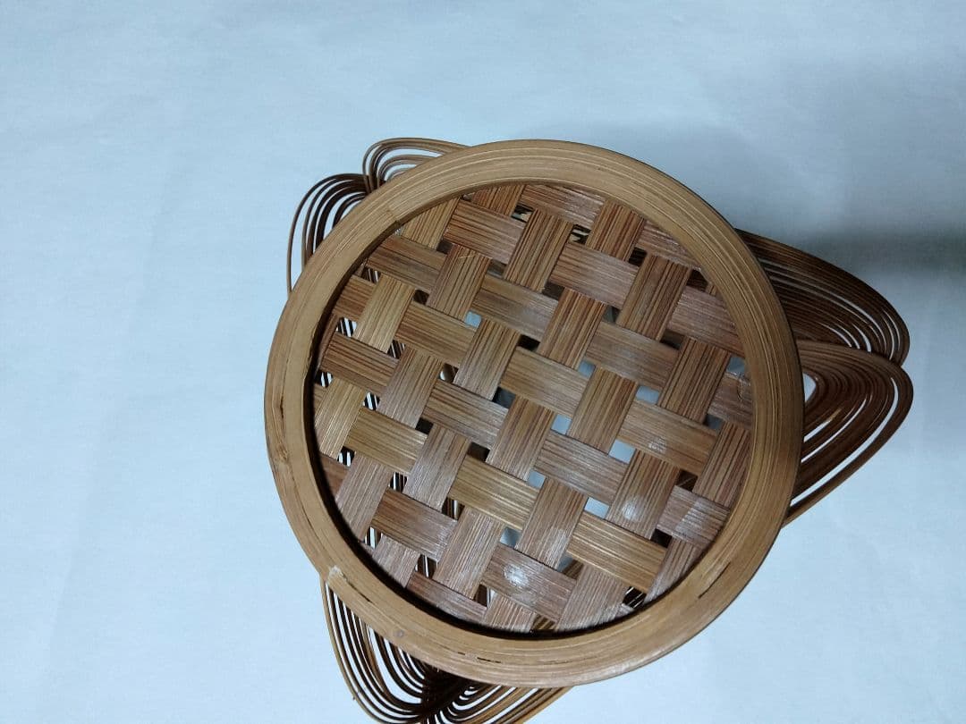 駿河竹千筋細工 竹花器 / 竹工房然林房/伝統工芸品「木の葉」