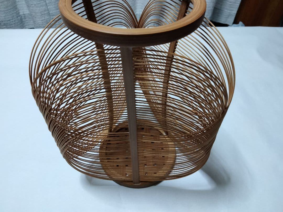駿河竹千筋細工 竹花器 / 竹工房然林房/伝統工芸品「木の葉」