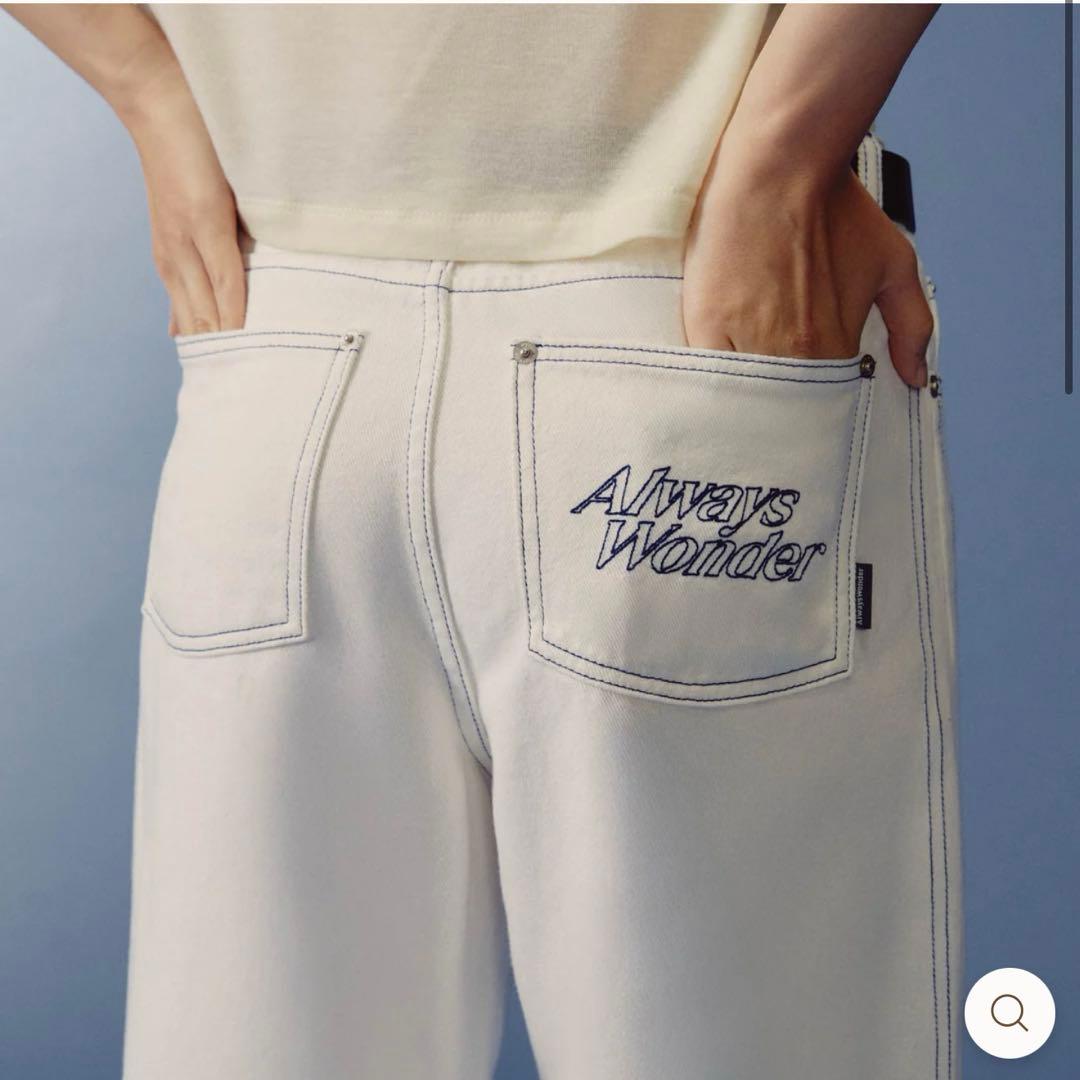 Always Wonder デニムパンツ 白 ワイドパンツ 美品 希少 タイ