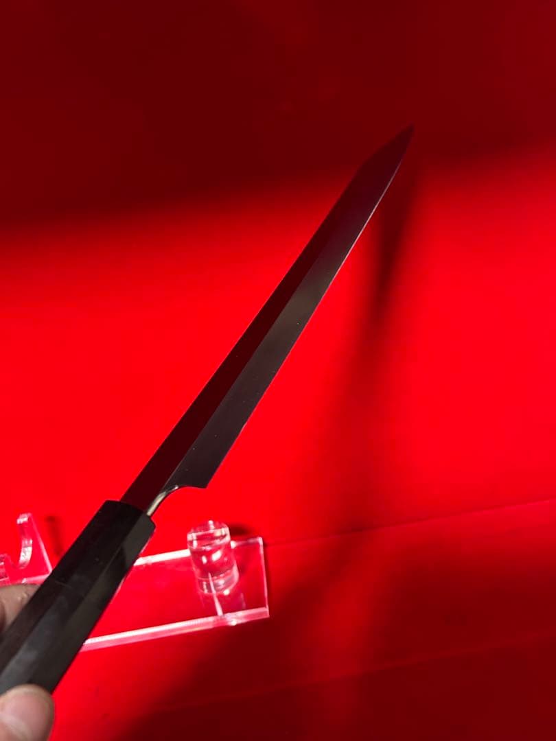 01552 包丁　剣型切付　尺　440c鋼　切味抜群　箱付　未使用品