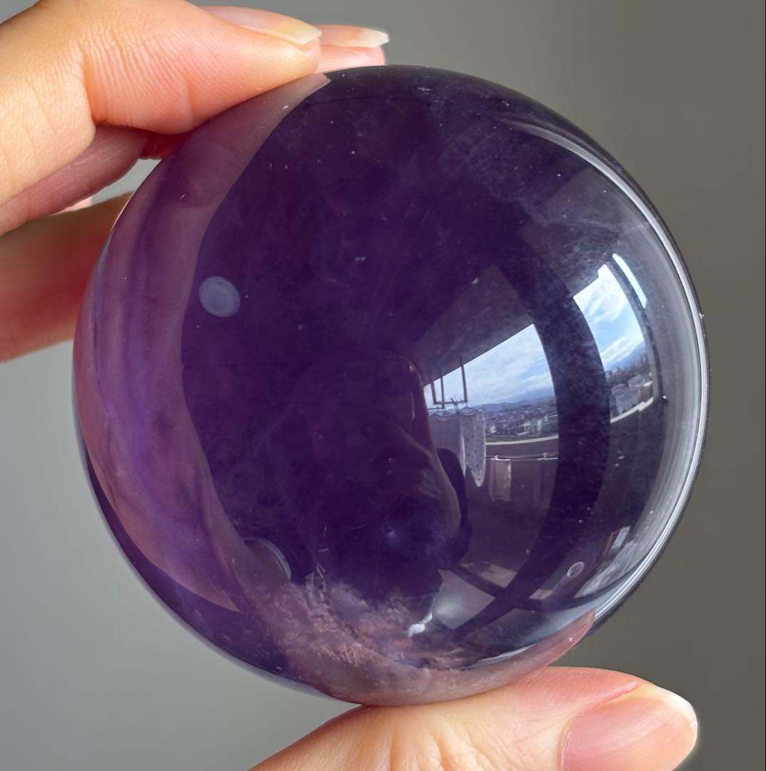 レア　高品質　フローライト　セリサイトみたいな雲模様　濃いパープル