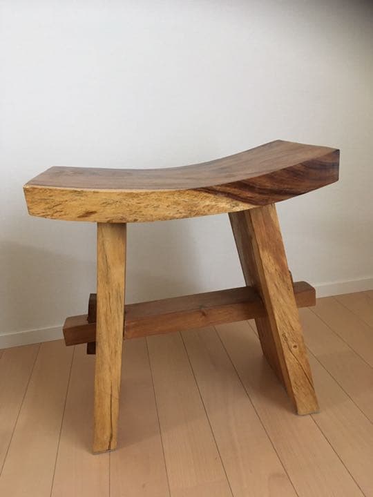 美品　無垢チーク　椅子　ディスプレイ台