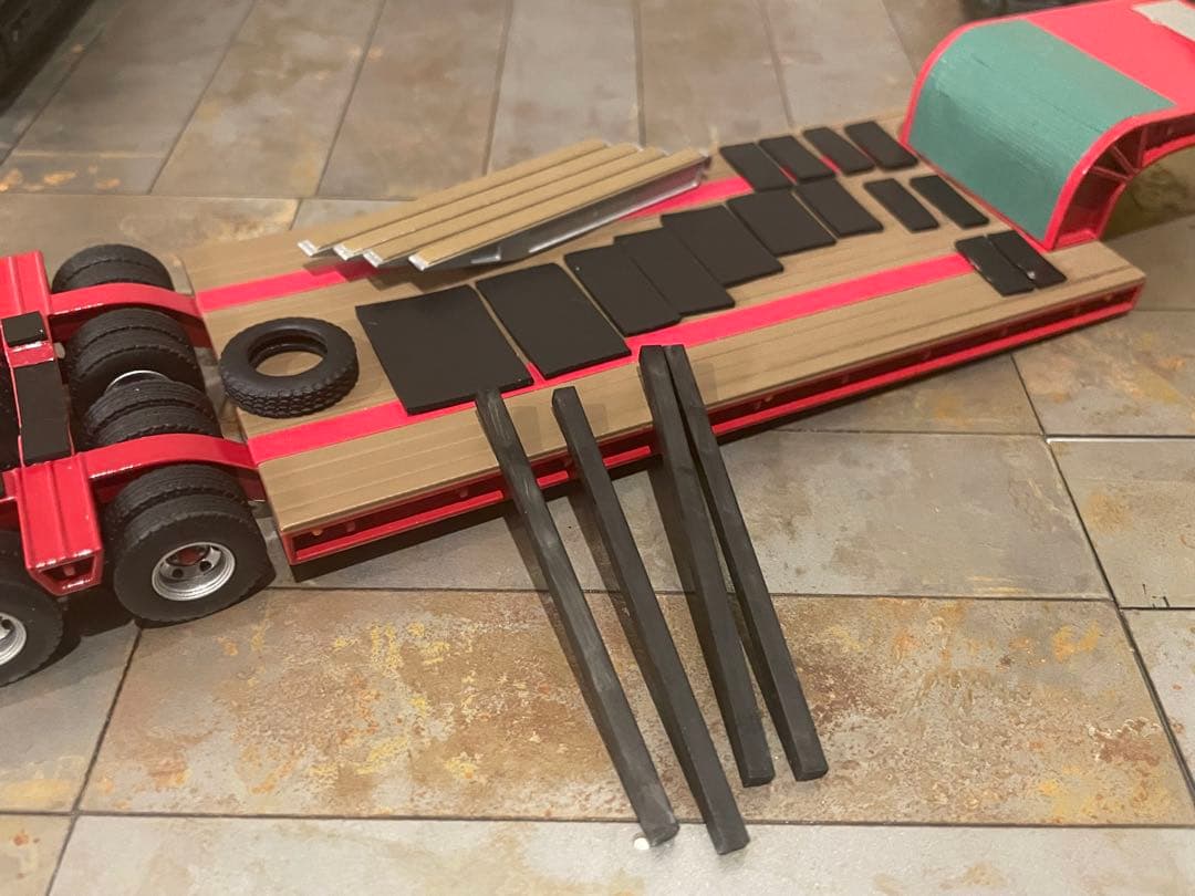 希少 ケンクラフト製1/50 プロフィア 16輪トレーラーセット＋除雪グレーダー