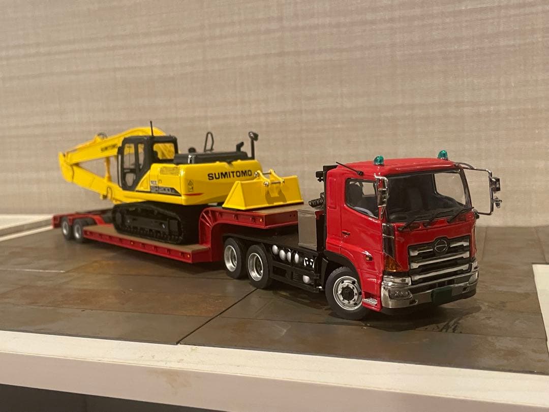 希少 ケンクラフト製1/50 プロフィア 16輪トレーラーセット＋除雪グレーダー