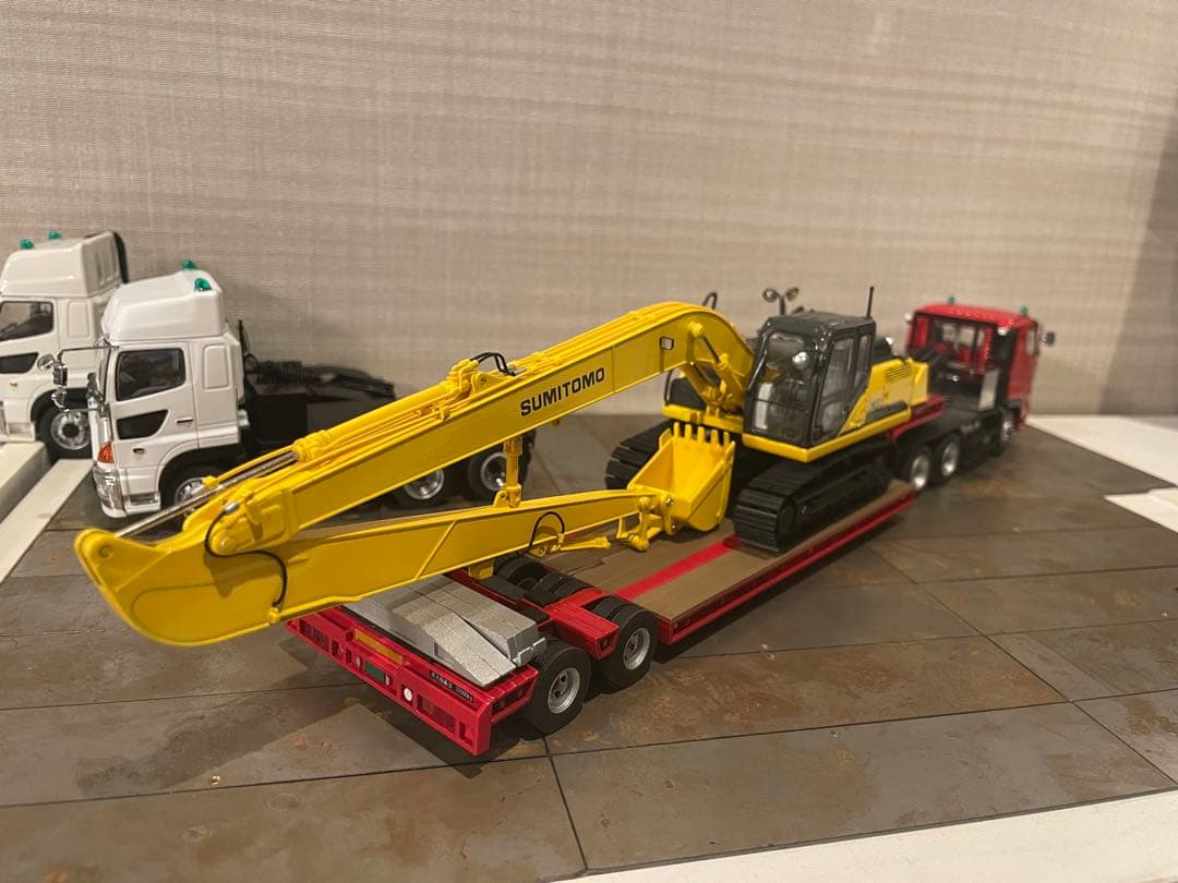 希少 ケンクラフト製1/50 プロフィア 16輪トレーラーセット＋除雪グレーダー