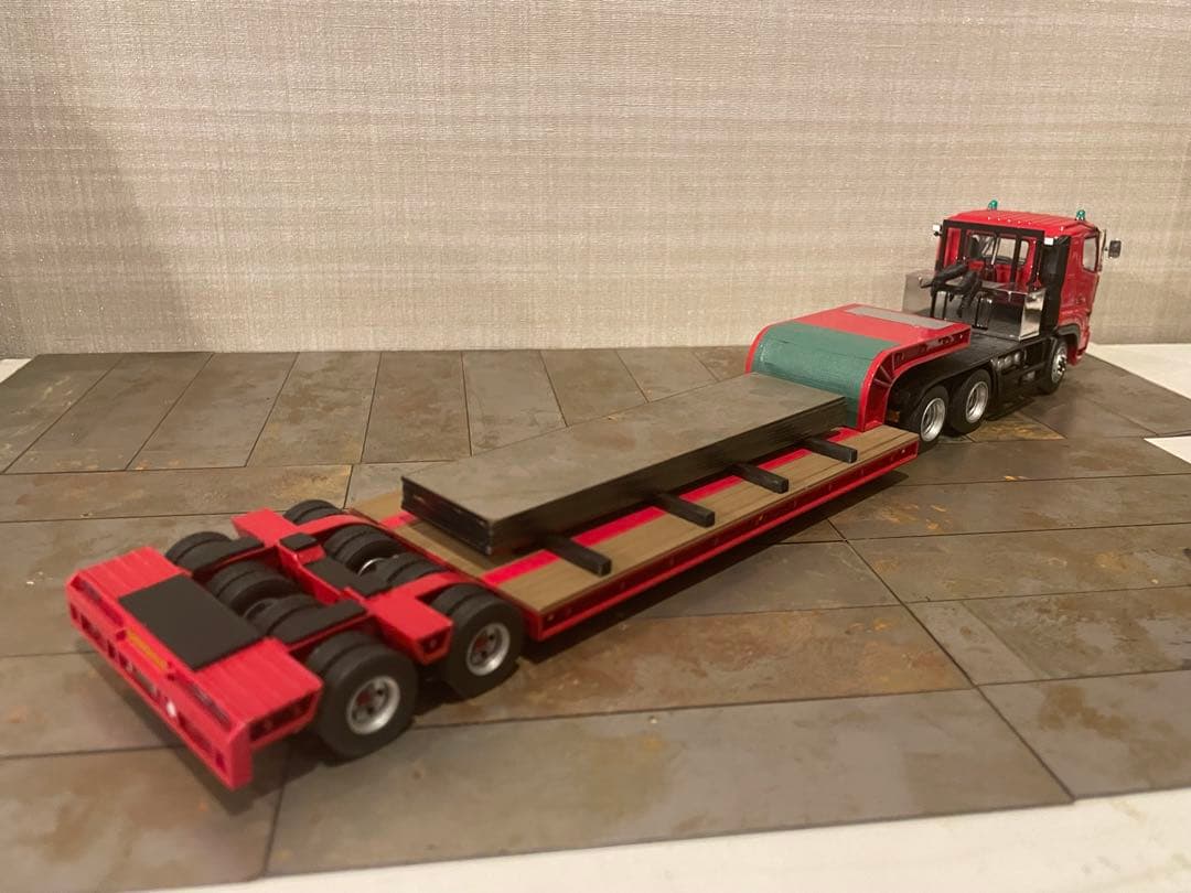 希少 ケンクラフト製1/50 プロフィア 16輪トレーラーセット＋除雪グレーダー