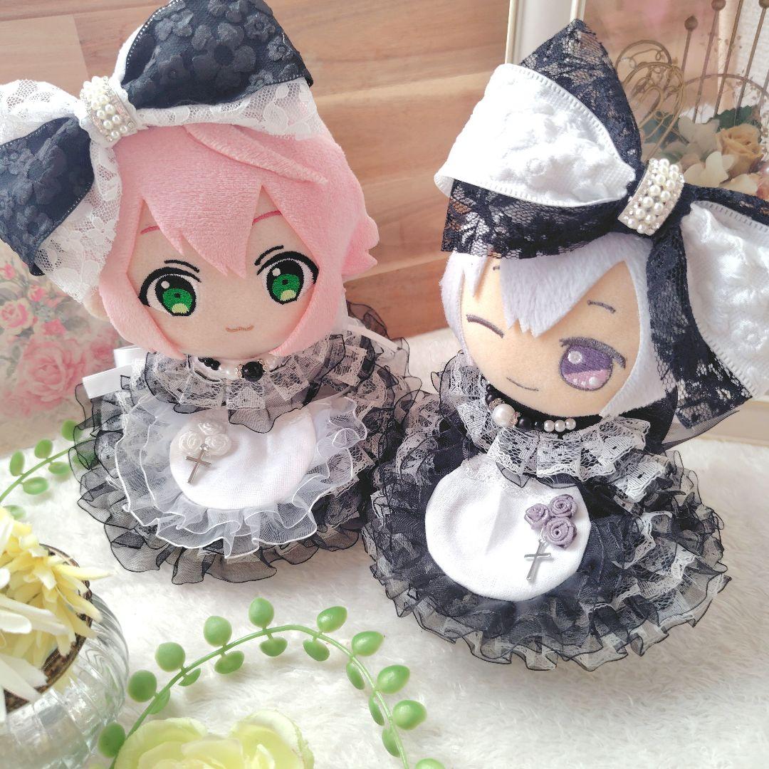 【特別セット】エプロン付き　お揃いコーデ　ドレス　１６cm　ぬい服