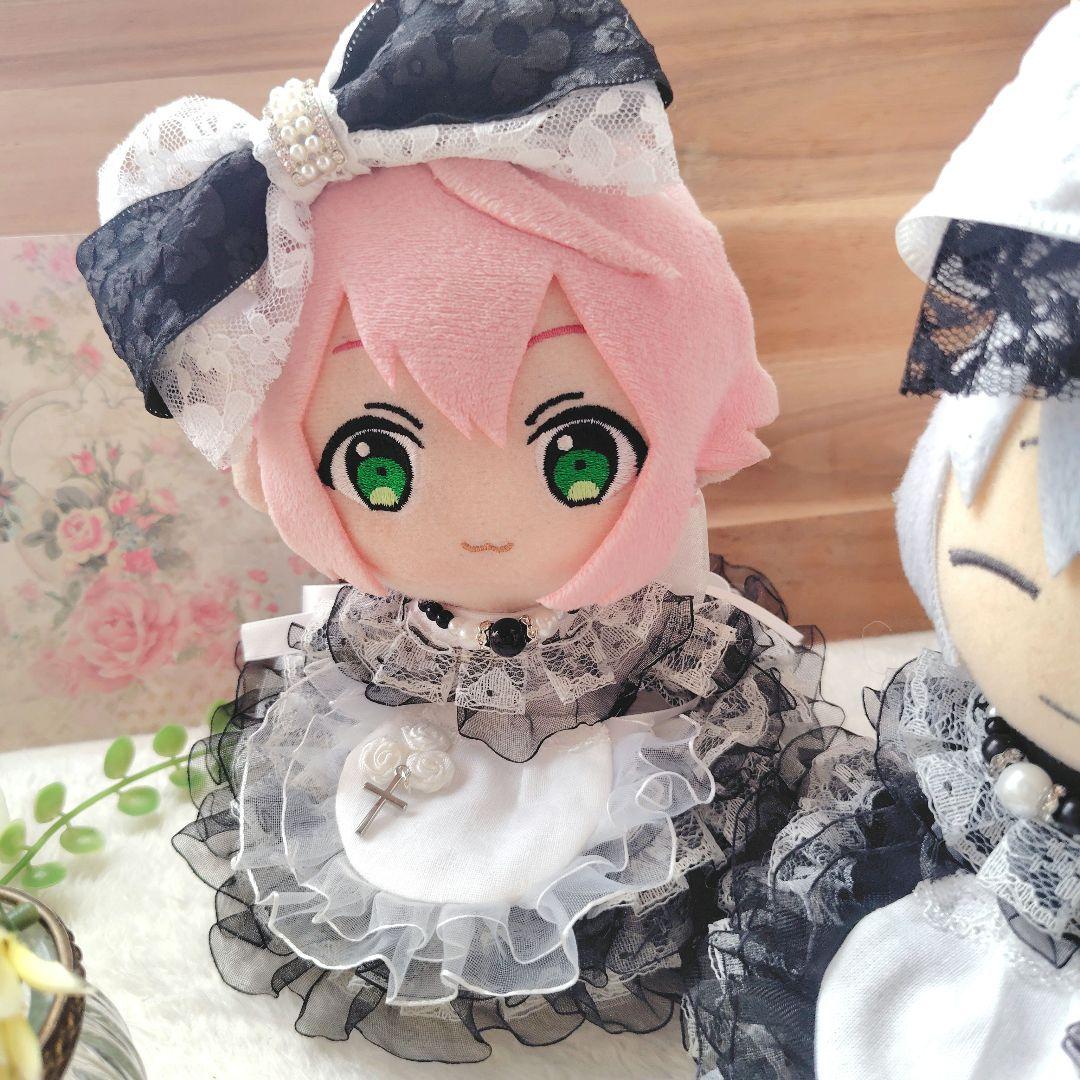 【特別セット】エプロン付き　お揃いコーデ　ドレス　１６cm　ぬい服