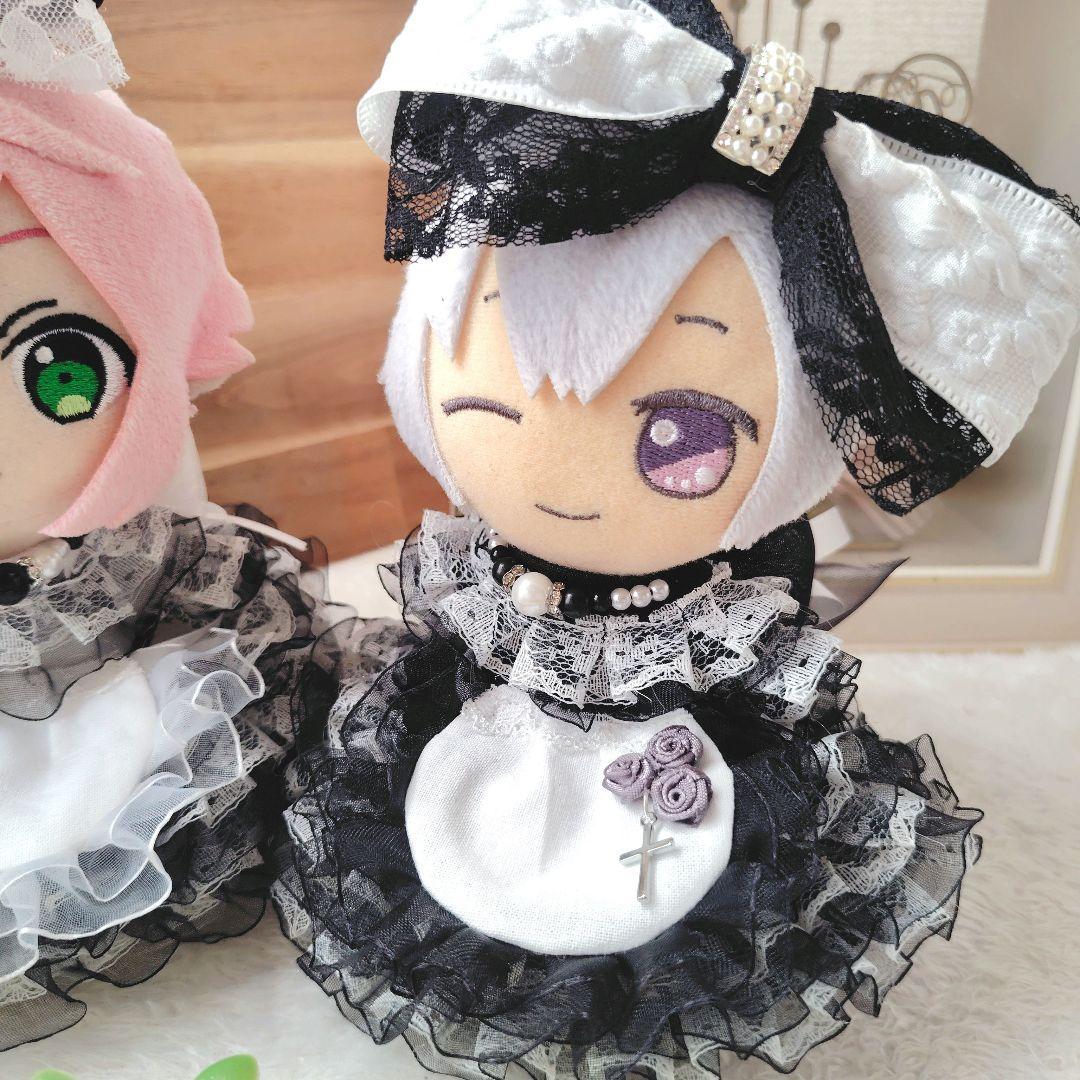 【特別セット】エプロン付き　お揃いコーデ　ドレス　１６cm　ぬい服