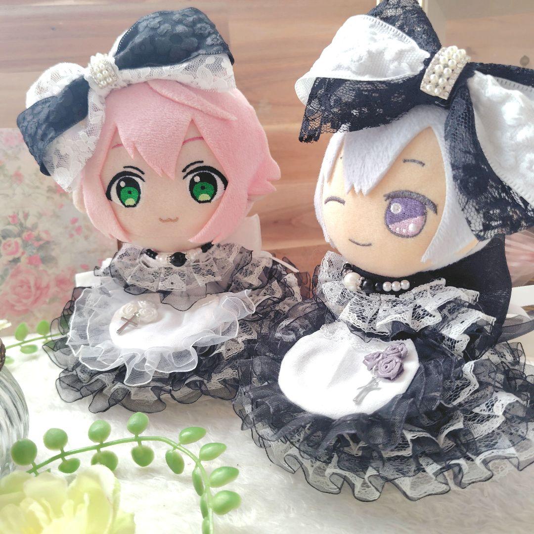 【特別セット】エプロン付き　お揃いコーデ　ドレス　１６cm　ぬい服