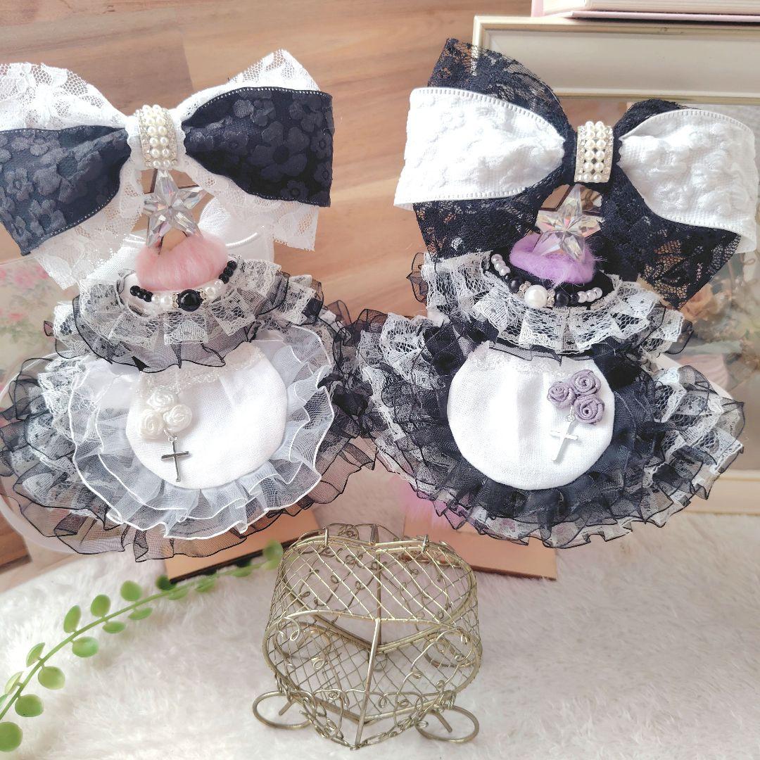 【特別セット】エプロン付き　お揃いコーデ　ドレス　１６cm　ぬい服