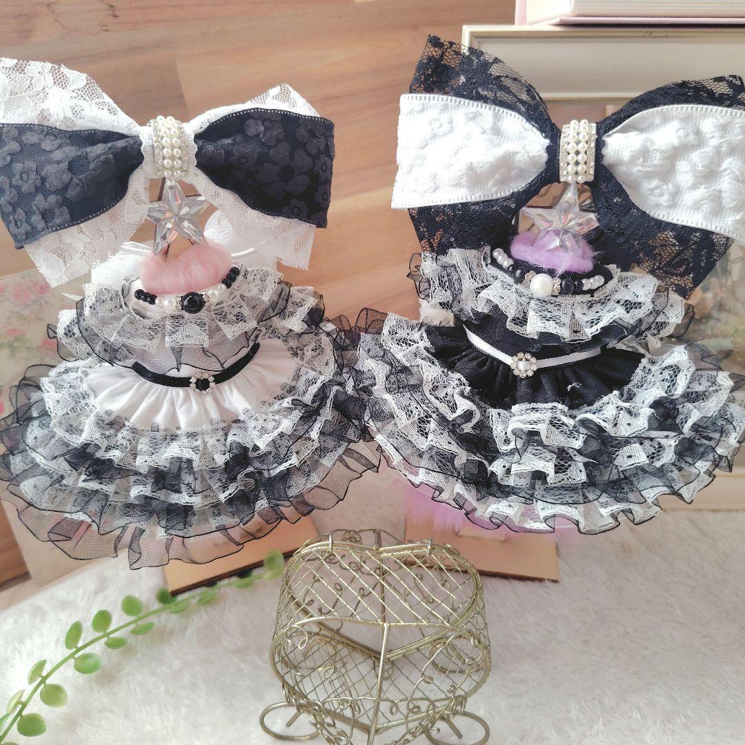 【特別セット】エプロン付き　お揃いコーデ　ドレス　１６cm　ぬい服