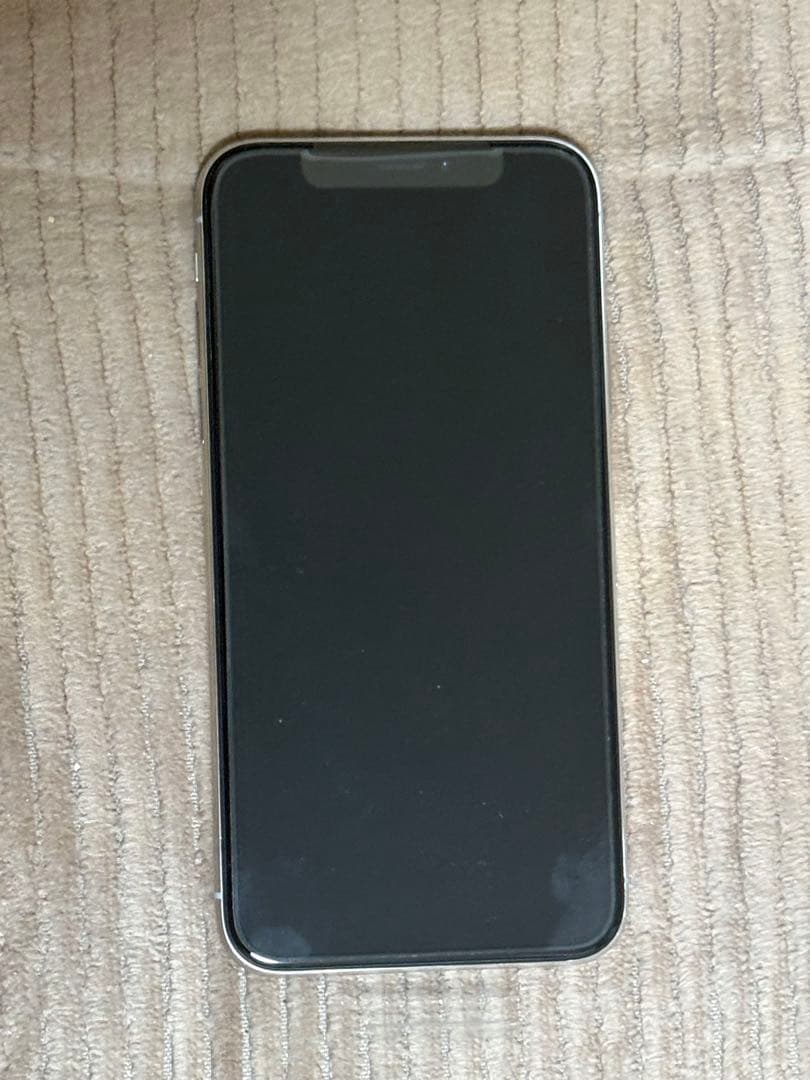 【外観美品/フィルム付】iPhone X シルバー ジャンク 箱付 リンゴループ