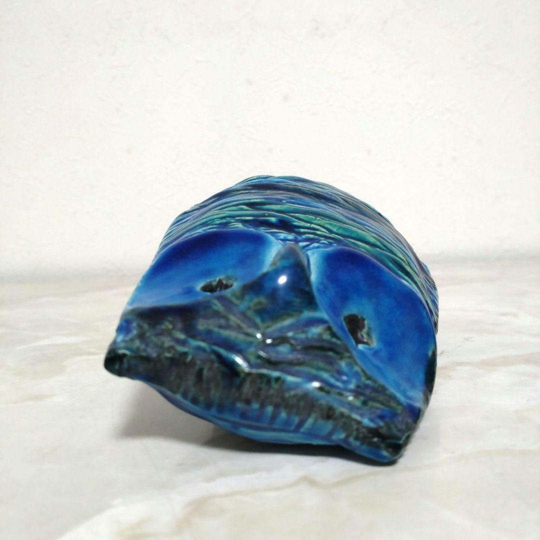 未使用品 BITOSSI社製 イタリア リミニブルー 梟 FLAVIA 置物3