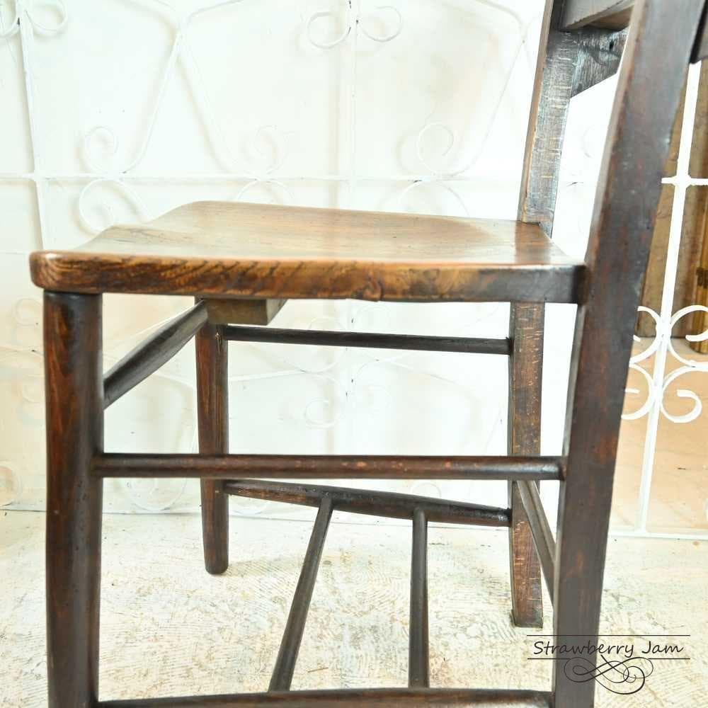 L3705-17-4 英国アンティーク チャーチチェア ダイニングチェア 教会