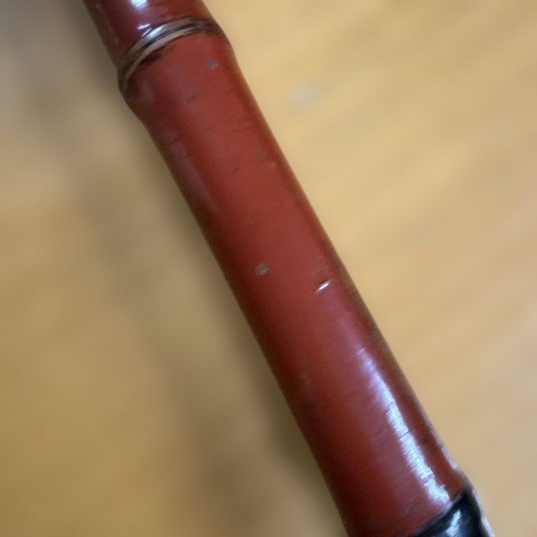 尺八本体 赤と黒 竹製