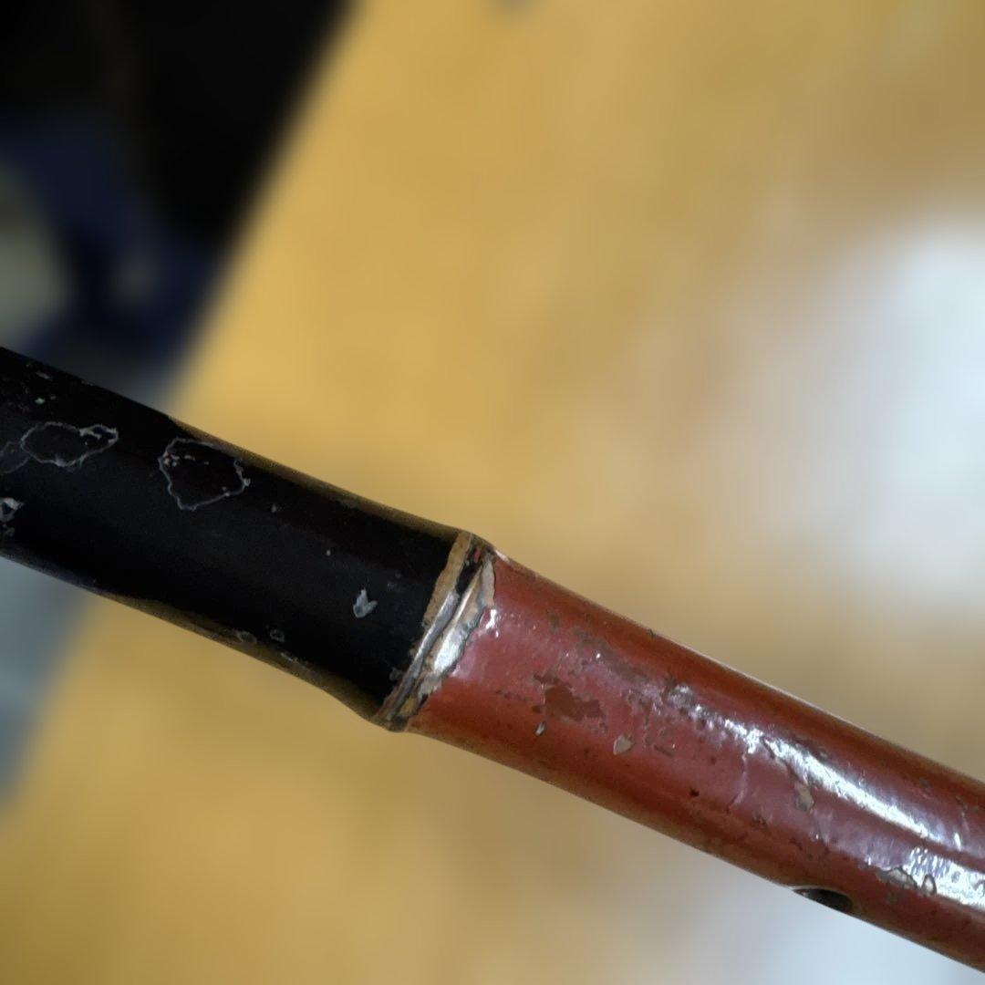 尺八本体 赤と黒 竹製