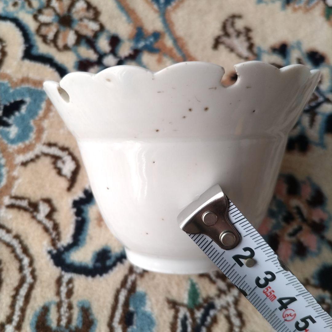 ★ 大珍品 雪輪 白磁 向付 江戸期 アンティーク 骨董