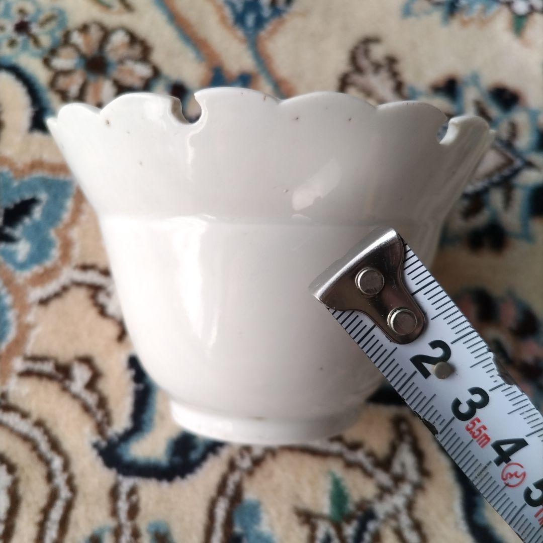 ★ 大珍品 雪輪 白磁 向付 江戸期 アンティーク 骨董