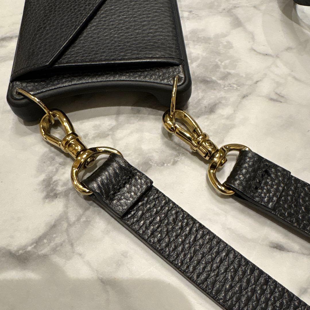 値下げ！BANDOLIER ブラック レザー iPhone15ケース