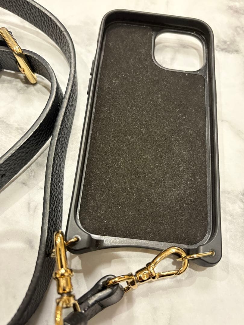 値下げ！BANDOLIER ブラック レザー iPhone15ケース