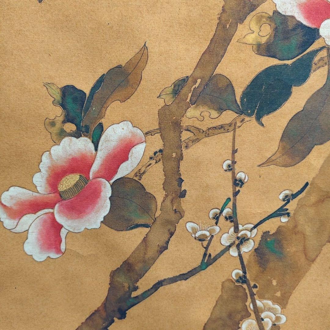 余省 花鸟 中国画 掛け軸 水墨画 和室 玄関 茶室 壁掛け 美術品