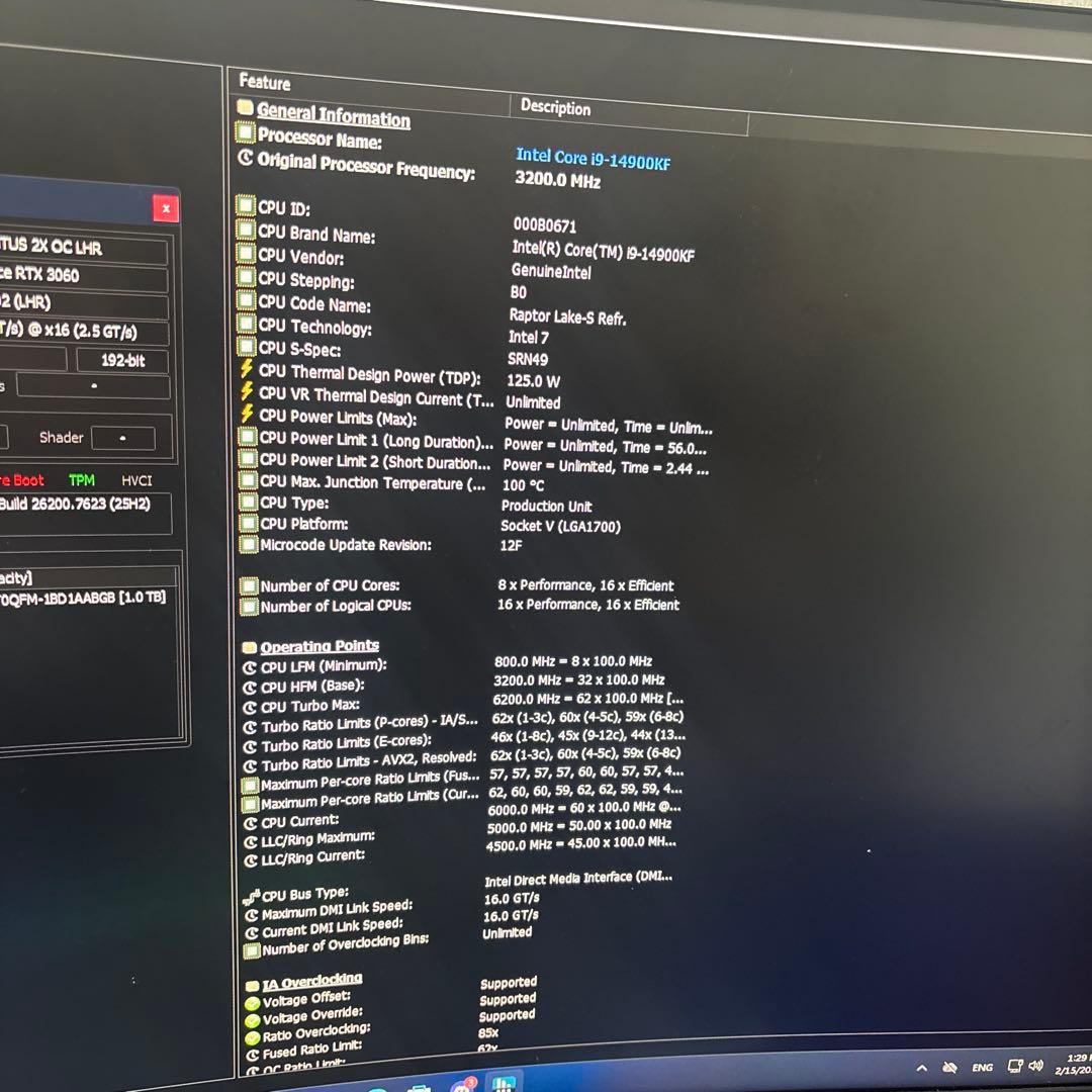 PCケース(自作PC用) Pc I9 14900kf DDR532GB RTX 3060 SSD 1T
