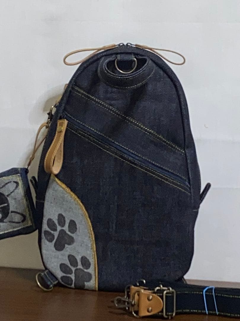 ☆岡山デニム☆フレブル☆ステンシル♪リュックorワンショルダーバッグ