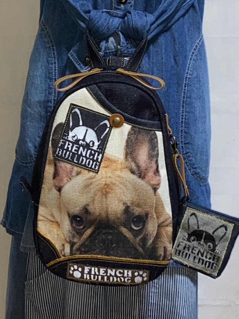 ☆岡山デニム☆フレブル☆ステンシル♪リュックorワンショルダーバッグ