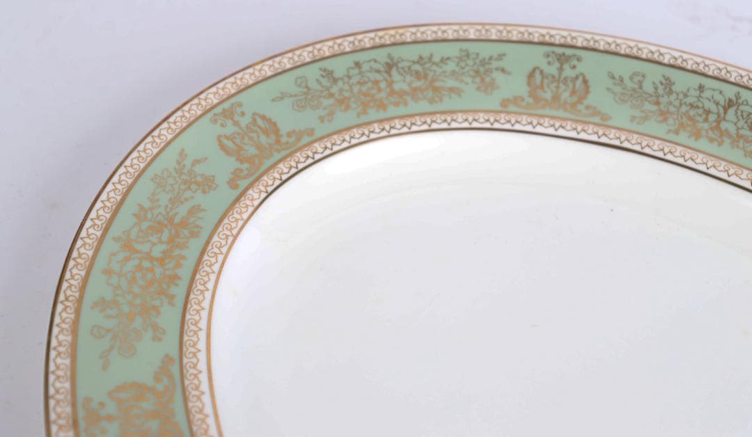  ウェッジウッド コロンビアセージグリーンオーバルプレート大皿