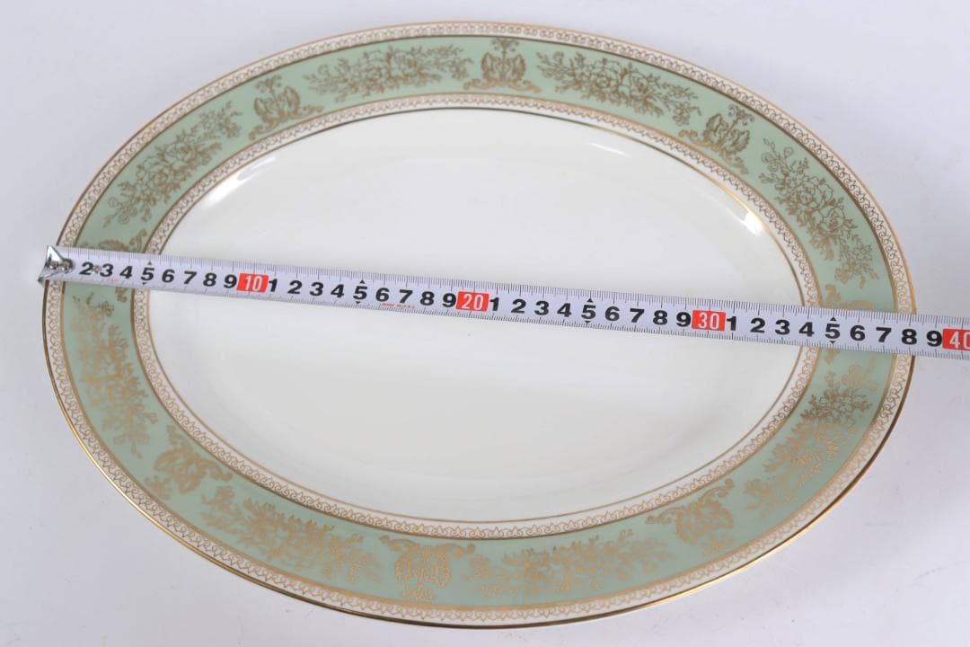  ウェッジウッド コロンビアセージグリーンオーバルプレート大皿