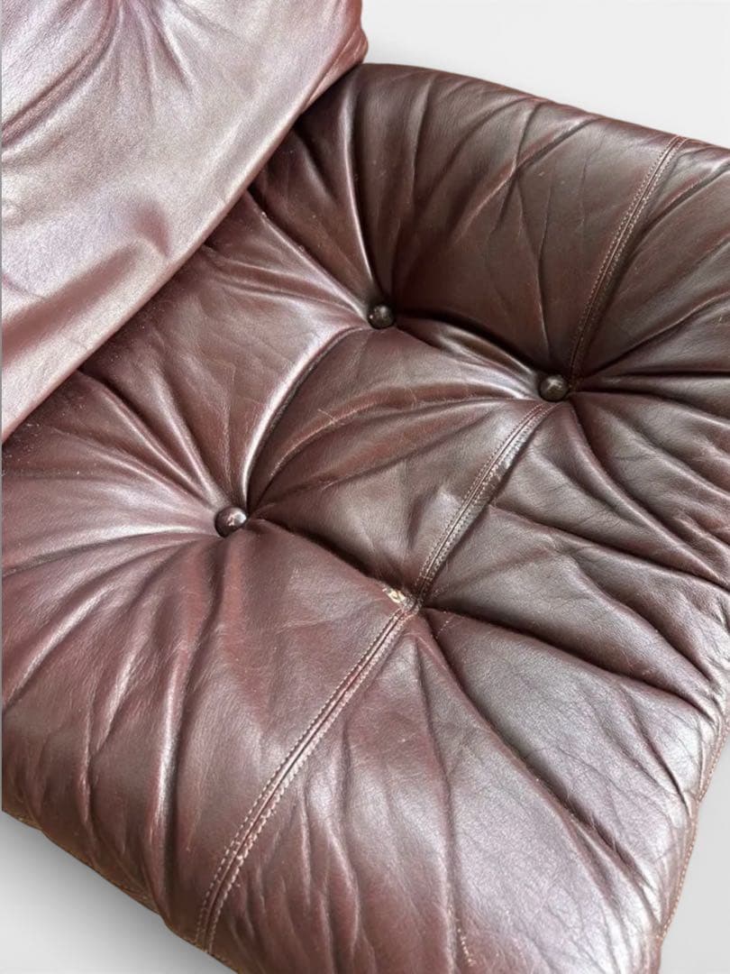 719 フジファニチア AGIO アージオ モダン 本革チェア　富士　ソファ　茶