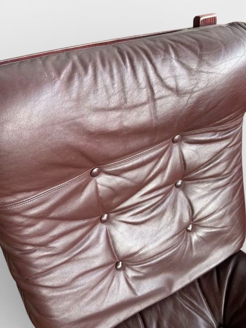 719 フジファニチア AGIO アージオ モダン 本革チェア　富士　ソファ　茶