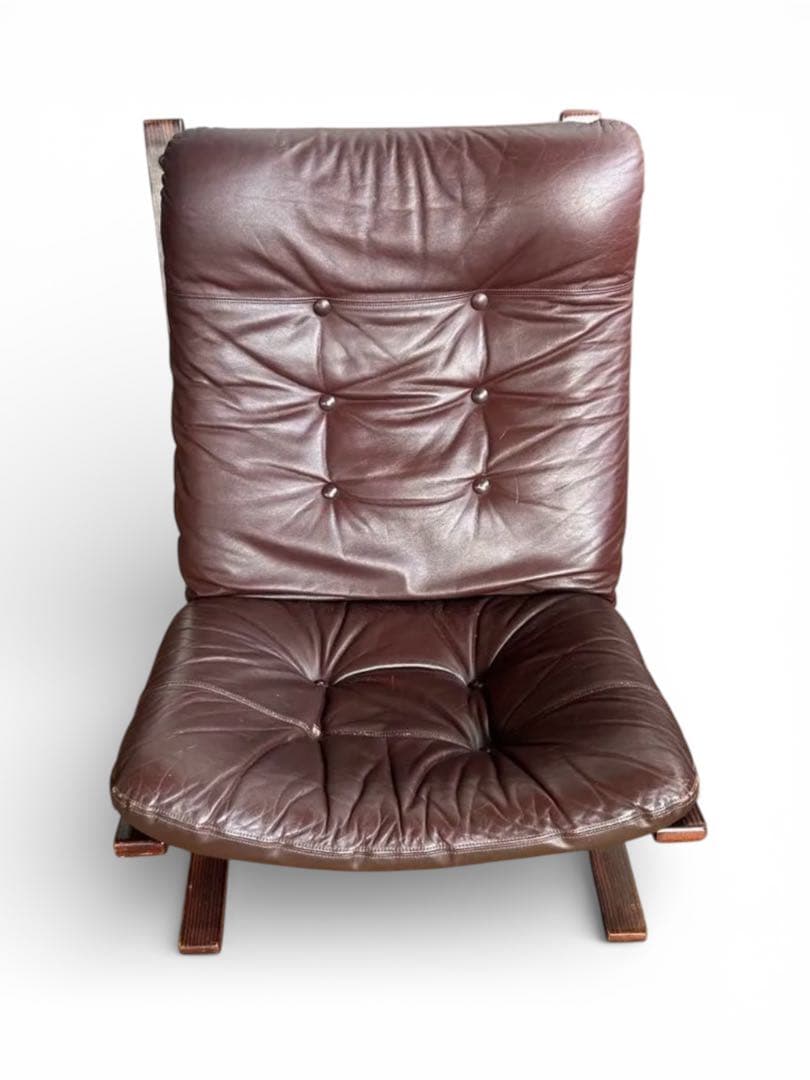 719 フジファニチア AGIO アージオ モダン 本革チェア　富士　ソファ　茶