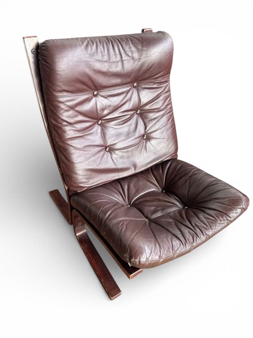 719 フジファニチア AGIO アージオ モダン 本革チェア　富士　ソファ　茶