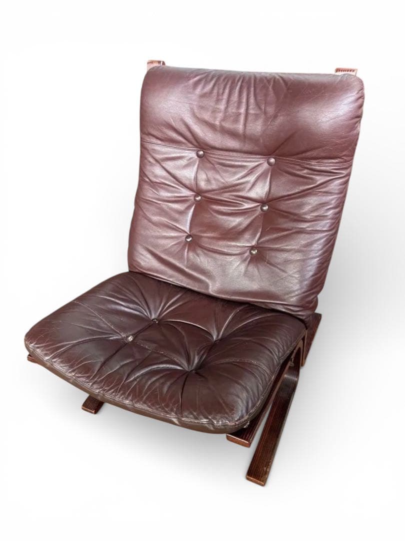 719 フジファニチア AGIO アージオ モダン 本革チェア　富士　ソファ　茶